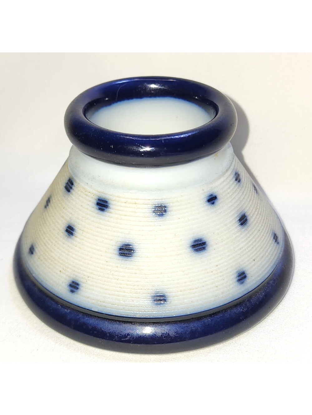 Antique Limoges French Blue and White Porcelain Match Striker